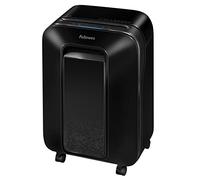 Fellowes Destructora LX201 Negra – corte 2x12mm, 22L, P-5, destruye grapas/T.credito/clips