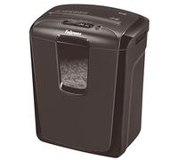 Fellowes M-8C - Destructora trituradora de Papel, Corte en partículas, destruye hasta 8 Hojas, Uso Personal, tritura Tarjetas de crédito, Color Negro