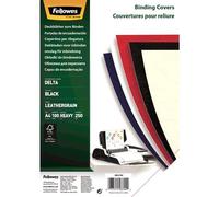 Fellowes pack de 100 portadas de carton simil piel delta cuero a4 - 250 gr - color negro