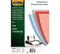 Fellowes pack de 100 portadas para encuadernar de pvc a4 - 200 micras - acabado de calidad - color transparente