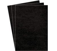 Fellowes Portadas para encuadernar de cartón símil piel Delta Cuero, extra rígido, 250 micras, 100% reciclables, formato A4, con certificación FSC, pack de 100, color negro