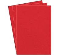 Fellowes Portadas para encuadernar Delta Cuero A4, 250 micras, extra rígidas, Pack 100, Rojo, FSC