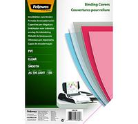 Fellowes Portadas para encuadernar PVC transparente A4 150 micras – Pack de 100 (5376001)
