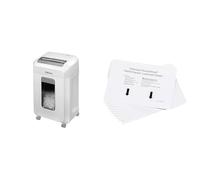Fellowes Powershred 12MS - Destructora trituradora de Papel, destruye hasta 12 Hojas & 10 Hojas lubricantes para destructoras de Papel, Rendimiento Superior, fáciles de Usar