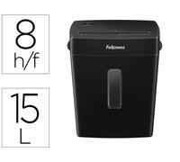 Fellowes Destructora Powershred P-42C — 8 hojas, corte partículas, grapas y tarjetas, P-4, 15 L