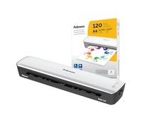 Fellowes Sola A3 - Plastificadora de documentos, para uso ocasional, plastificadora A3 con apagado automático, 80-125 micras, exclusiva Amazon + Pack de 120 fundas de plastificar A4, Acabado brillo