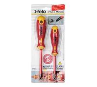 Felo Juego de 2 destornilladores 41792191 Ergonic VDE Z1 y Z2 Plus/Minus Standard