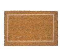 Relaxdays Felpudo coco con relieve, 60 x 40 cm beige,marrón claro