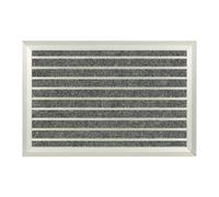 Felpudo alfombrilla de entrada 1,8 kg 60x40 cm felpudo antideslizante plateado