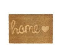 Felpudo antideslizante de fibra de coco natural modelo Home de 60x40 cm