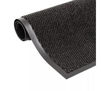 Felpudo de bienvenida para interior y exterior, alfombra adecuada para zonas de mucho tráfico en interiores y exteriores, rectangular, 80 x 120 cm, color negro