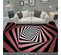 Felpudo Entrada Casa Abstracto Rosa Negro Alfombra Salon Lavable Alfombra Entrada Casa Exterior Poliéster Felpudo Exterior Lluvia Suave Alfombras de Habitacion Salon Antideslizante Tapete 50x80cm