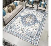Felpudo Entrada Casa Azul Crema Blanca Alfombra Salon Lavable Alfombra Entrada Casa Exterior Poliéster Felpudo Exterior Lluvia Suave Alfombras de Habitacion Salon Antideslizante Tapete 120x160