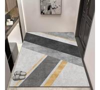 Felpudo Entrada Casa Gris Naranja Alfombra Salon Lavable Alfombra Entrada Casa Exterior Poliéster Felpudo Exterior Lluvia Suave Alfombras de Habitacion Salon Antideslizante Tapete 150x200cm