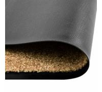 Felpudo lavable crema 60 x 90 cm absorbente antideslizante | Alfombra de entrada interior exterior, soporte de PVC antideslizante, absorbente de 2,5 L/m², enrollable, lavable a máquina