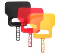 FELTECHELECTR 3 Piezas Manual Handheld Barbecue Fan Portátil de Plástico Mango Ergonómico