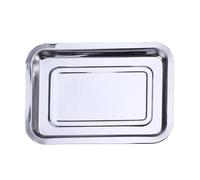 FELTECHELECTR Bandeja de Acero Inoxidable para Cocina Superficie Lisa y Clips, Ligera y Resistente para Uso Diario en Preparación de Alimentos