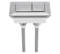 FELTECHELECTR Botón de Presión Doble para Inodoro, Pulsador Cromado Rectangular para Tanque de Agua, Compatible Sanitarios y, 5.51X3.34 Pulgadas Color Aleatorio
