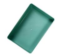 FELTECHELECTR Caja Organizadora de Maquillaje de Plástico, Bandeja de Maquillaje Rectangular Verde, Organizador de Joyas y Cosméticos para Sobremesa y Escritorio, Multifuncional