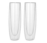 FELTECHELECTR Copas de Vino Elegantes de Vidrio de Borosilicato de Doble Capa de 150ml, 2 Piezas para Pub y Celebración de San Valentín