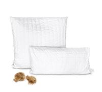 Feluna® Almohada Pelo de Camello 860 g - Relleno Puro sin Mezclas | Pelusa de camello pura 40x80 cm - sin lana de oveja - funda de algodón - termorregulación natural