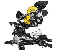 FEMI JOB LINE FM-TR1021 - Ingletadora Telescópica 1500W - 210mm - Madera y Aluminio - Cabezal Reclinable Izquierda/Derecha - Doble Láser de Precisión - Deslizamiento Radial en Doble Riel - Guía Extensible - Motor en V