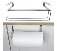 Fenayuu Portarrollos de cocina sin taladrar | Barra de papel bajo armario de cocina | Toallero de papel bajo armario | Portarrollos de papel para cocina sobre el armario de la puerta