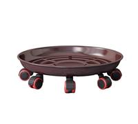 FENGJISUN Herramientas De Jardinería Bandeja Móvil Engrosada con Ruedas Universales, Base For Maceta De Flores For El Hogar, Placa Hierro Redonda Interior Exterior(Brass,40cm)