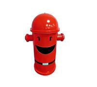 fengqingyunyan0304 bote de basura, Papelera industrial con cara sonriente - Gran cubo de hierro for manualidades creativas y decorativas(Red)