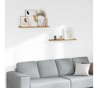 Fengshui 2 estanterías modulares de pared de madera, color beige, 80 x 9 x 3 cm, para salón, dormitorio y oficina
