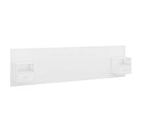 Fengshui Cabecero Con Mesillas De Noche Blanco Madera | Montaje en pared, espacio de almacenamiento, resistente, para dormitorio, diseño clásico