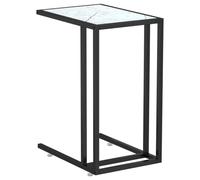 Fengshui Escritorio para ordenador blanco 65 cm vidrio templado 50 x 35 cm | Hierro recubierto de polvo, resistente, estable, fácil de limpiar, para sala de estar