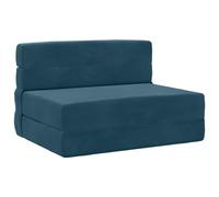 Fengshui Sofá cama plegable azul 70 x 72 x 60 cm tela | 100% poliéster, 2 en 1 futón, funda de cremallera, envasado al vacío, para espacios pequeños