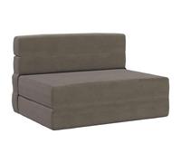 Fengshui Sofá cama plegable gris claro 70 x 72 x 60 cm tela | Diseño 2 en 1, 100% poliéster, funda extraíble, envasado al vacío, acolchado de espuma