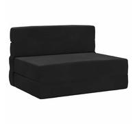 Fengshui Sofá cama plegable negro 70 x 72 x 60 cm tela | 100% poliéster, función de asiento 2 en 1, funda de cremallera extraíble, envasado al vacío