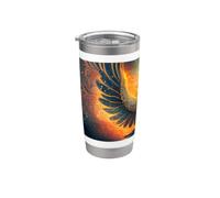 Fénix místico en ascenso Vaso térmico de acero inoxidable de doble pared