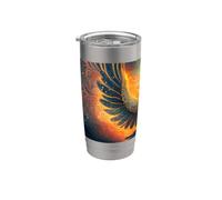 Fénix místico en ascenso Vaso térmico de acero inoxidable de doble pared