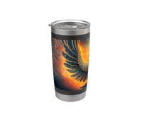 Fénix místico en ascenso Vaso térmico de acero inoxidable de doble pared