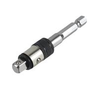 Fenteer Adaptador vástago hexagonal 1/4" 7 cm longitud, varilla plateada, extensión enchufe, repuestos, suministros, acero al cromo