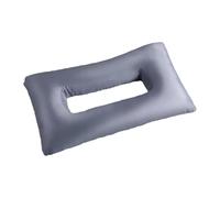 Fenteer Almohada para Piercing de Oreja Cojín Ergonómico Protector de Orejas Y Soporte para Cuello de Seda de Hielo Transpirable Adecuado para Dormir de Lado, Gris, tal como se describe