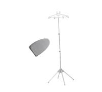 Fenteer Portátil, Percha para Plancha, Vaporizador de Pie, Soporte Telescópico para, Tendedero Plegable para Ropa, Gris, Individual