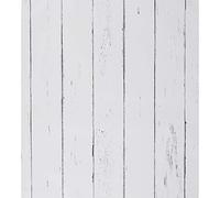 FENTIS Paneles de Madera Blancos Papel Pintado Autoadhesivo Peel and Stick Wall Paper Vinilo para Muebles Papel de Contacto Adhesivo Rollo de Vinilo Adhesivo para Armarios de Cocina 44.5x1000cm