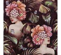 FENTIS Papel Pintado Floral Verde Papel Pintado Autoadhesivo Peel and Stick Contact Paper Foto Vinilo Adhesivo Lavable Adhesivo Mural Rollo para Dormitorio Salón Pasillo 44.5x500cm