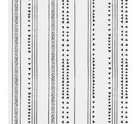 FENTIS Papel Pintado Geométrico Blanco y Negro para Dormitorio Papel Tapiz Autoadhesivo de Contacto con Rayas Rollo de Plástico para Cocina Baño 44,5x500cm