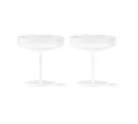 Ferm Living 2 Copas de champán Ripple Frosted