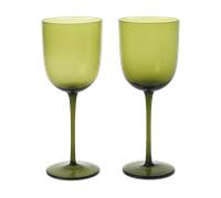 Ferm Living 2 Copas de vino blanco Host 30 cl Verde musgo