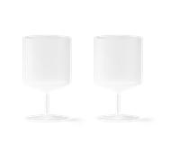 Ferm Living 2 Copas de vino Ripple Frosted
