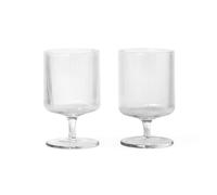 Ferm Living 2 Copas de vino Ripple transparente