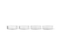 Ferm Living 4 Boles para desayuno Ripple clear