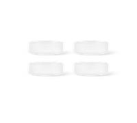Ferm Living 4 Boles para desayuno Ripple Frosted